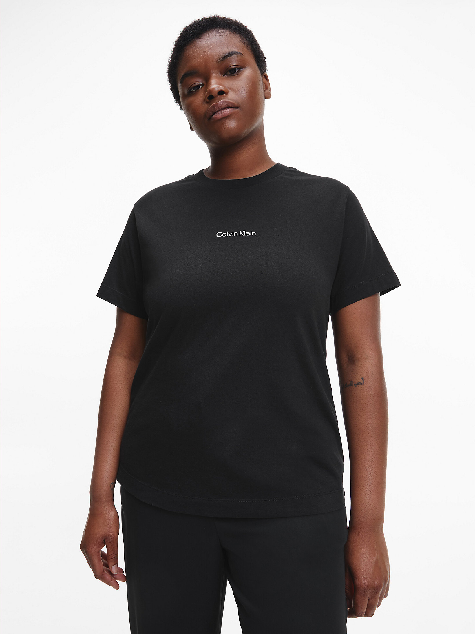 CK Black Plus Size Organic Cotton T-Shirt undefined women Calvin Klein