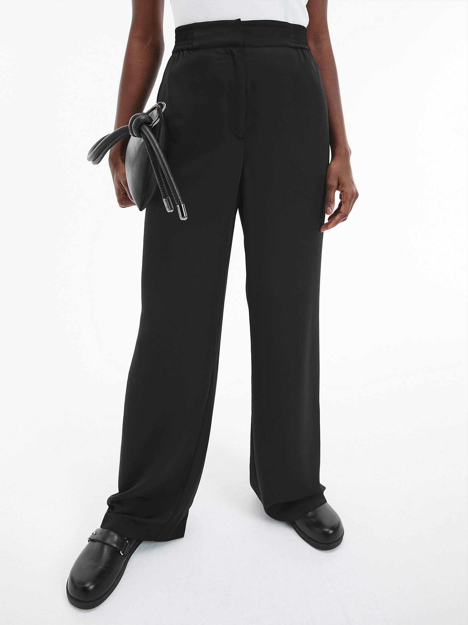 CK Black > Широкие брюки из переработанного крепа > undefined Женщины - Calvin Klein