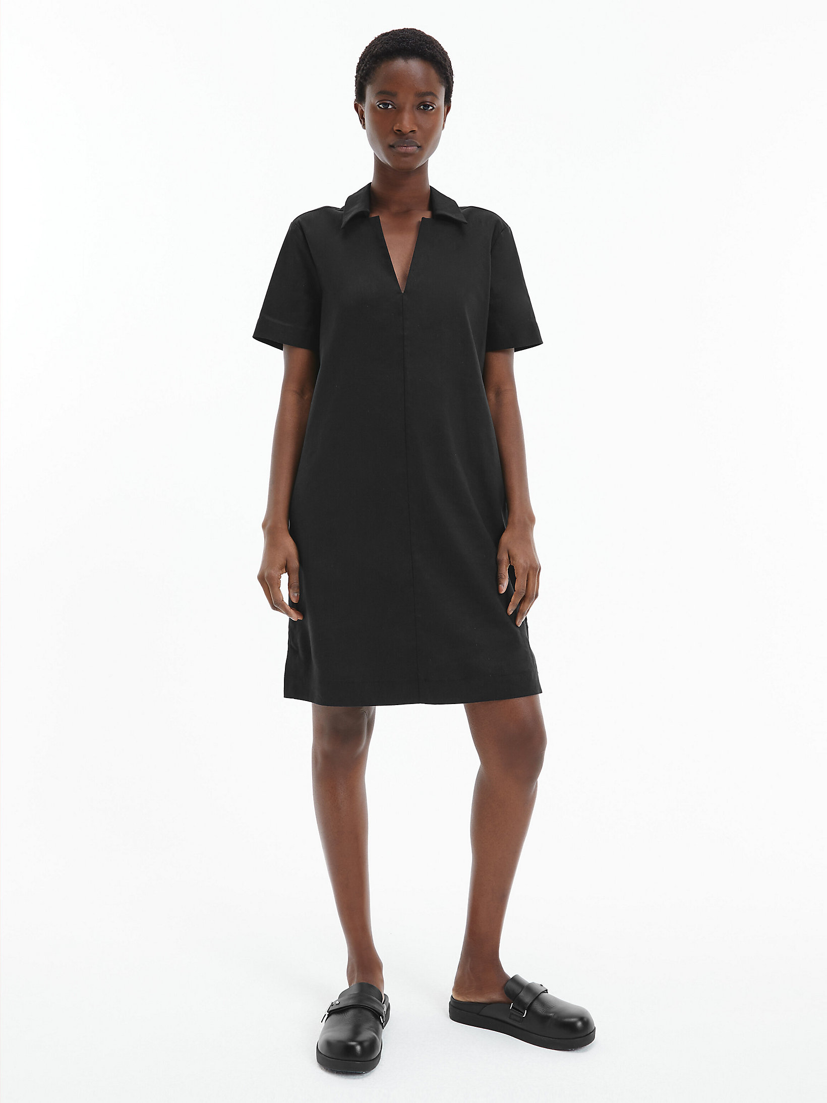 CK Black > Мини-платье из льна > undefined Женщины - Calvin Klein