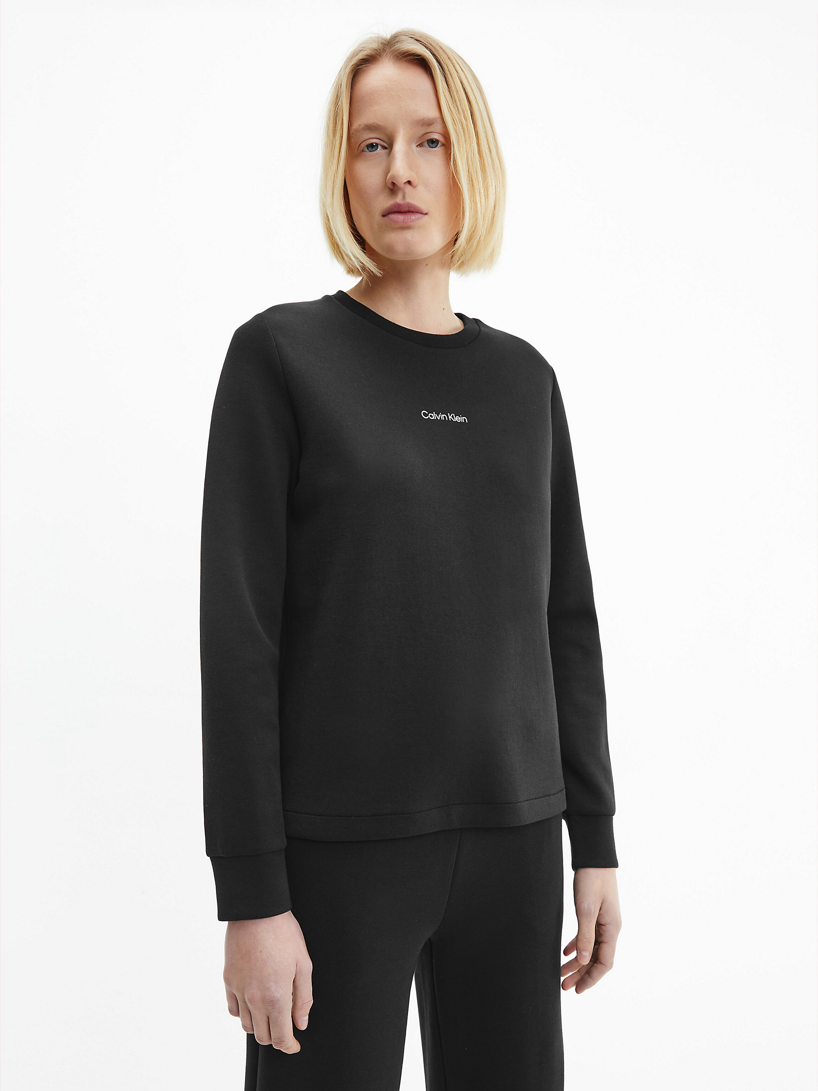 CK Black Organic Cotton Sweatshirt undefined women Calvin Klein
