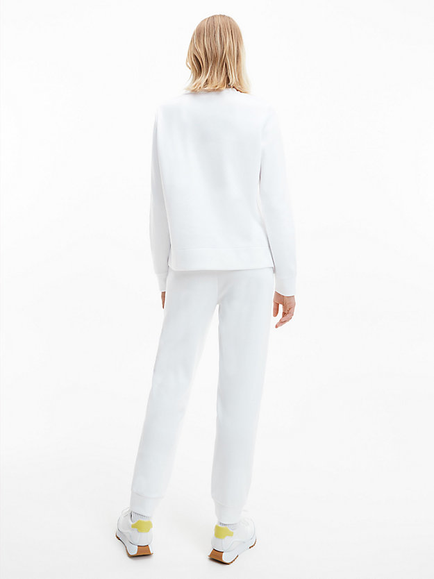 BRIGHT WHITE Sweatshirt van gerecycled polyester voor dames CALVIN KLEIN