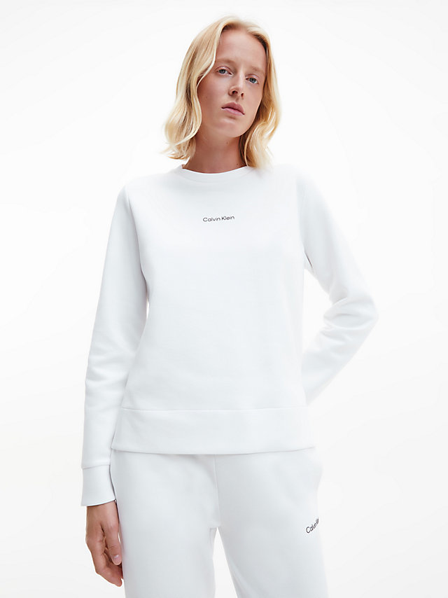 Bright White Sweat En Polyester Recyclé undefined femmes Calvin Klein