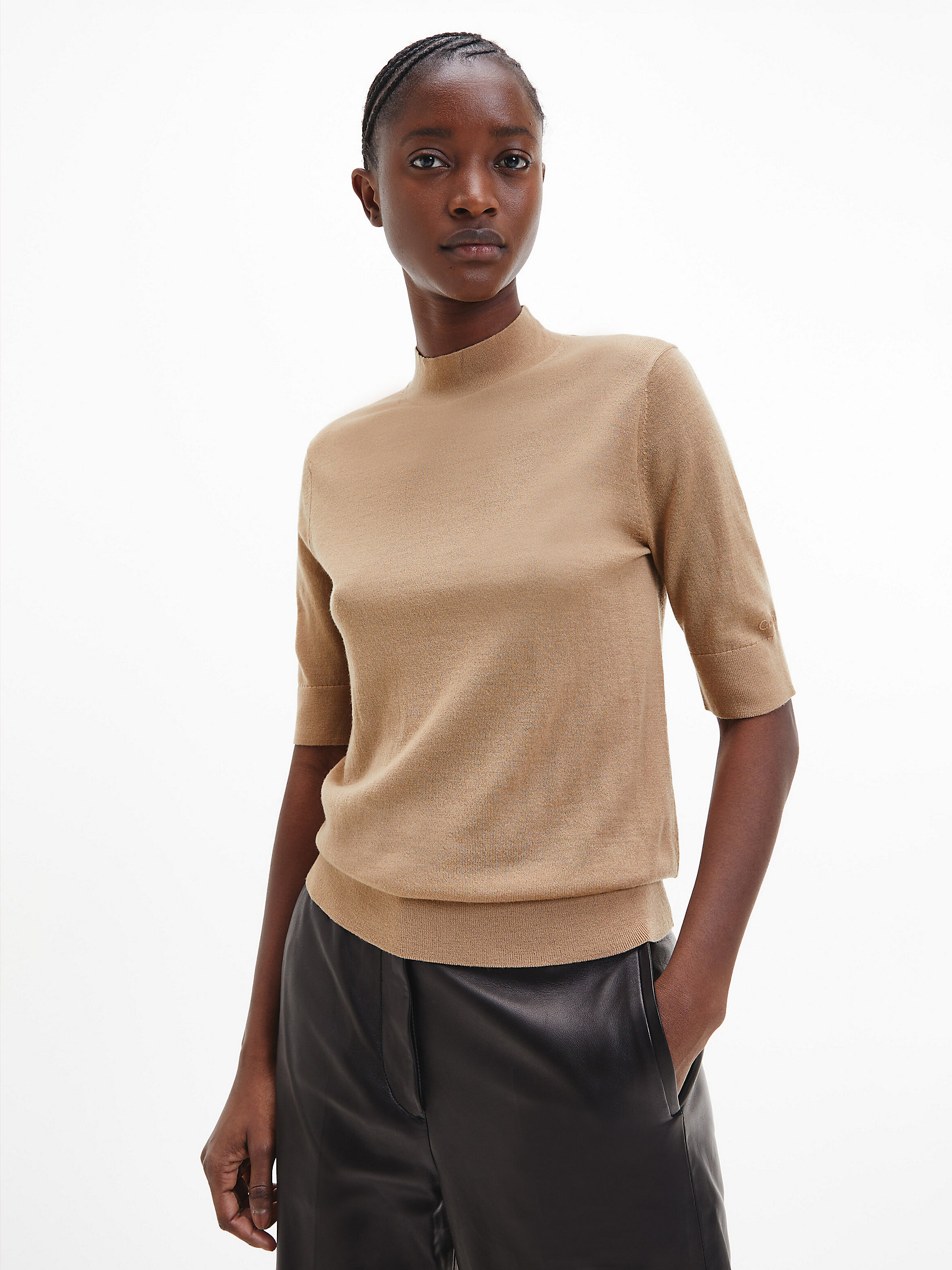 Safari Canvas Merino Wool Jumper undefined women Calvin Klein