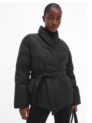 wrap padded jacket