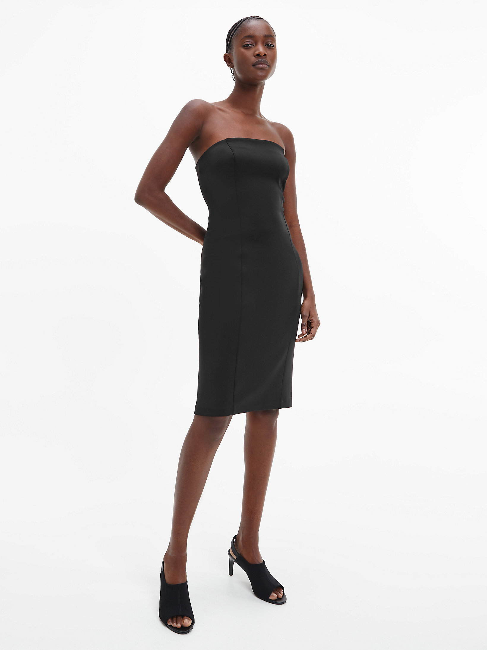 CK Black Bandeau Midi-Bodycon-Kleid undefined Damen Calvin Klein
