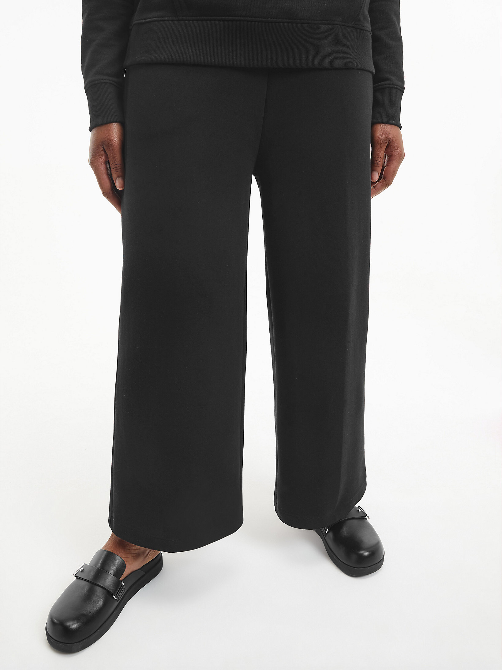 CK Black Plus Size Organic Cotton Cropped Joggers undefined women Calvin Klein