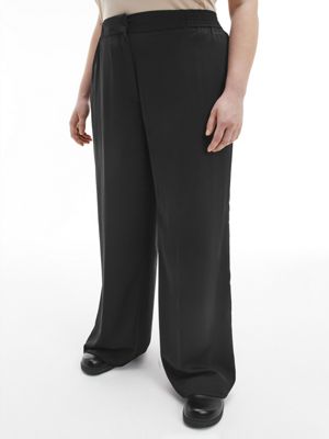 plus size wide leg trousers