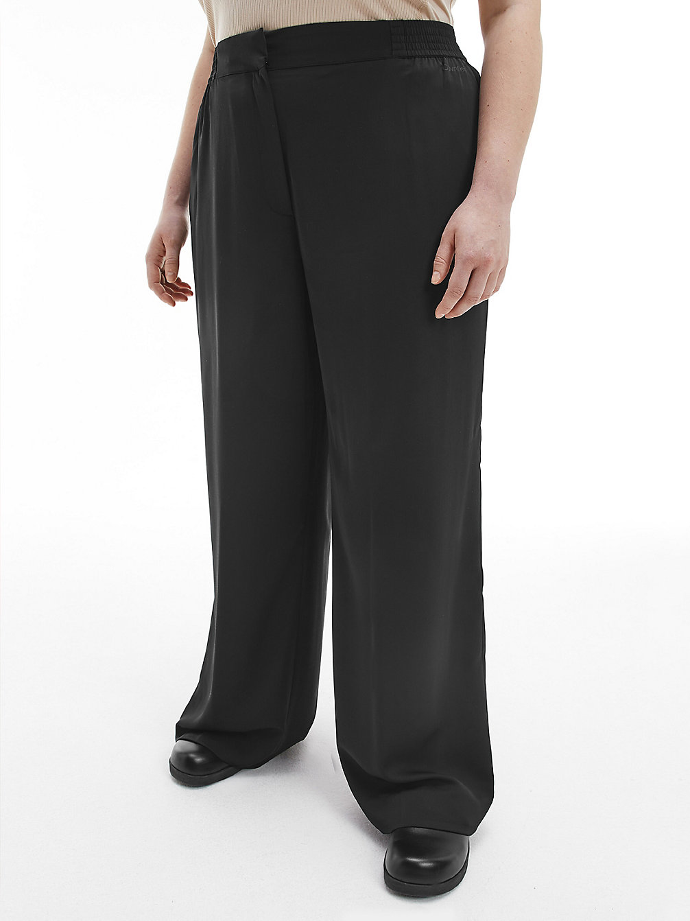 CK BLACK Pantaloni A Gamba Larga Plus Size undefined donna Calvin Klein