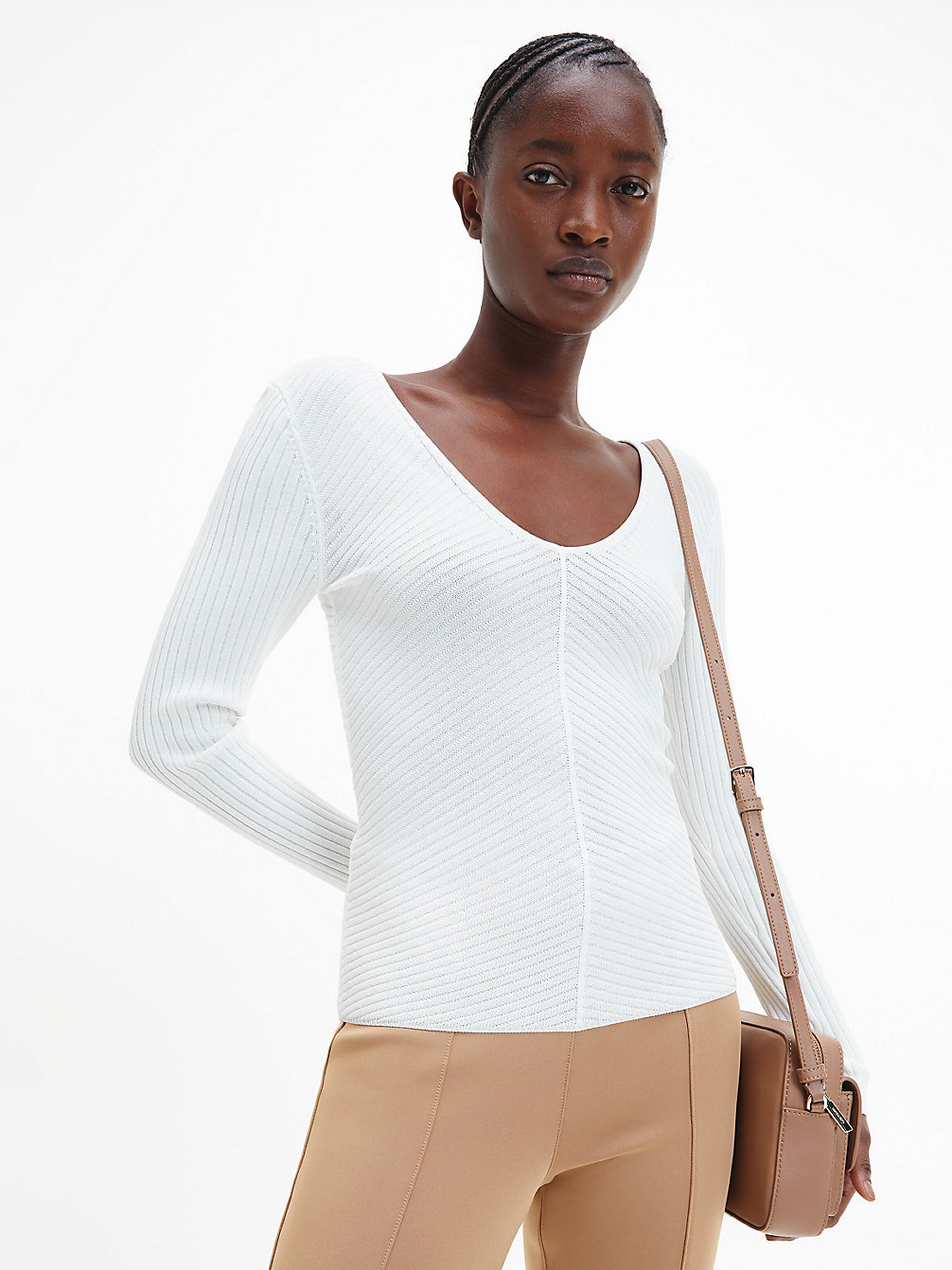ECRU Rippstrick-Pullover undefined Damen Calvin Klein