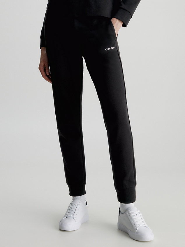 pantalon de jogging slim avec micro-logo black pour femmes calvin klein