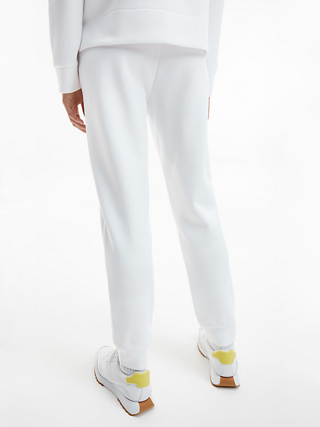 BRIGHT WHITE Wąskie spodnie dresowe z przetworzonego poliestru dla Kobiety CALVIN KLEIN