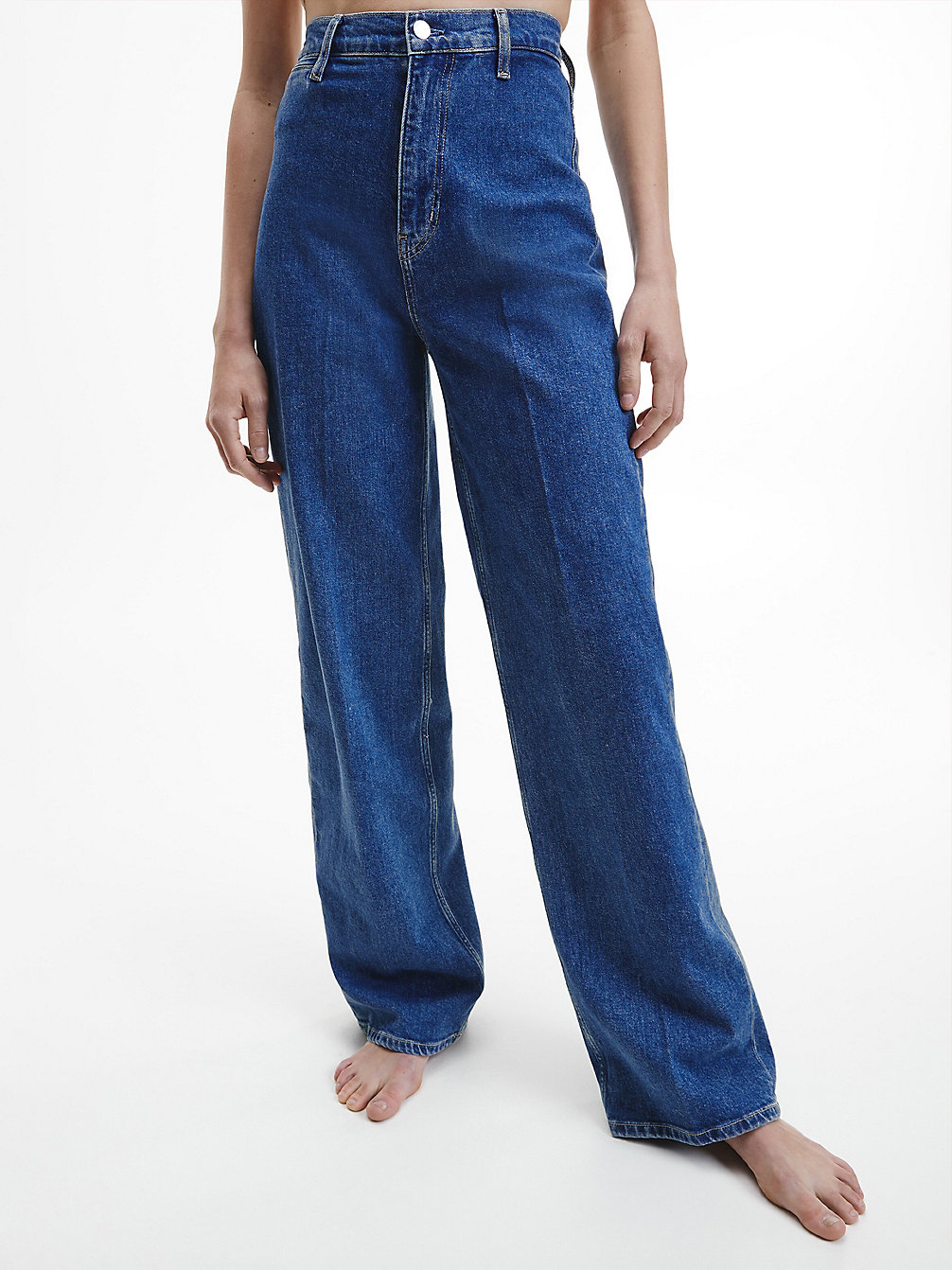DENIM DARK High Rise Wide Leg Jeans undefined dames Calvin Klein