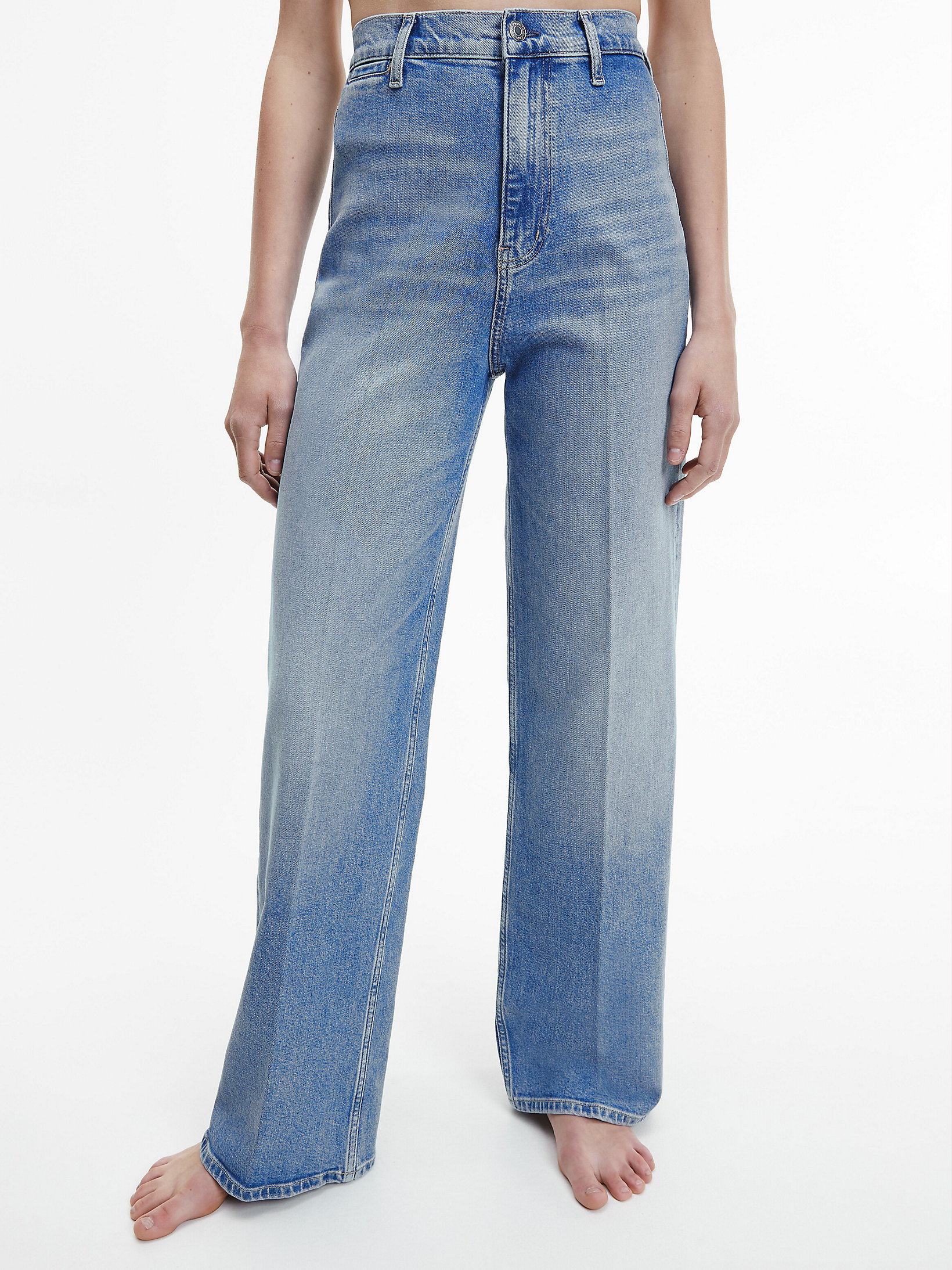 Denim Light High Rise Wide Leg Jeans undefined women Calvin Klein