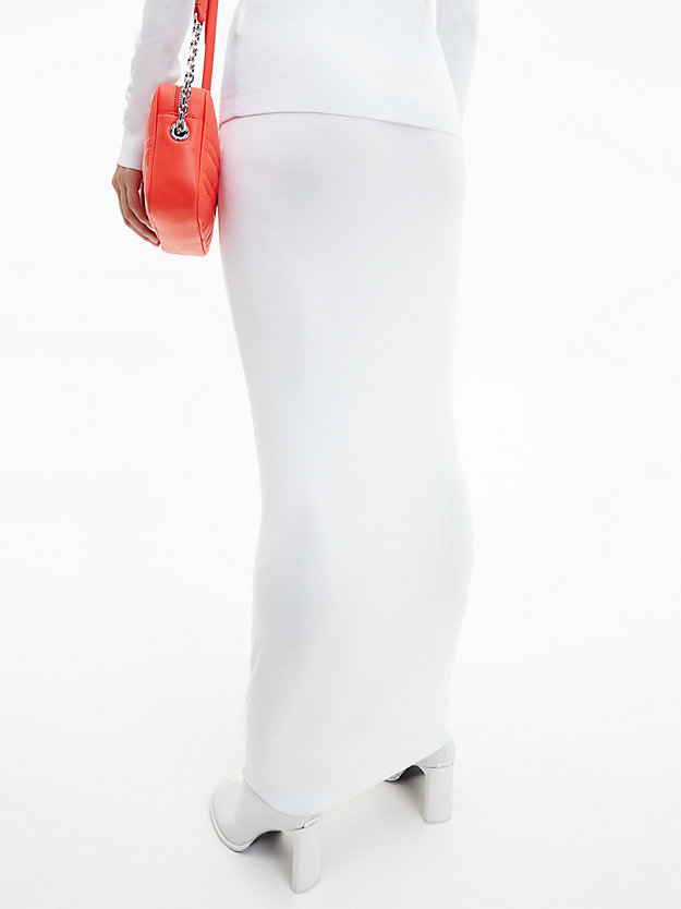 BRIGHT WHITE Slim Maxi Bodycon Skirt for women CALVIN KLEIN