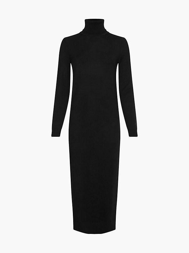 CK BLACK Dzianinowa sukienka z wełny merynosów dla Kobiety CALVIN KLEIN