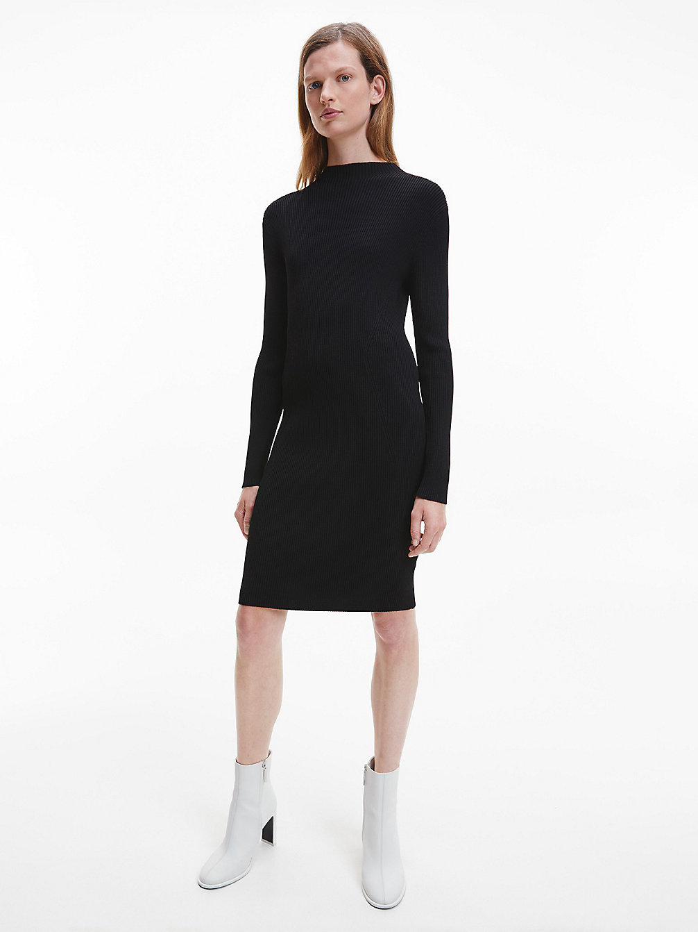 CK BLACK Geripptes Bodycon-Kleid undefined Damen Calvin Klein