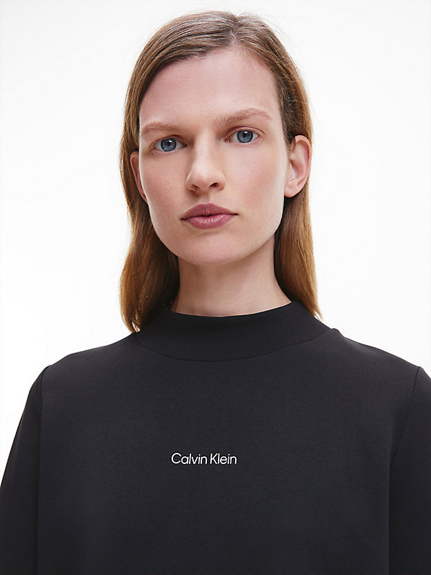 CK BLACK Pulloverkleid aus recyceltem Polyester für Damen CALVIN KLEIN