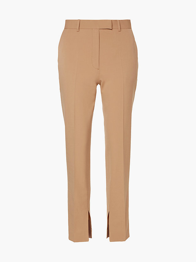 SAFARI CANVAS Slim Tailored Slit Cuff Trousers for women CALVIN KLEIN