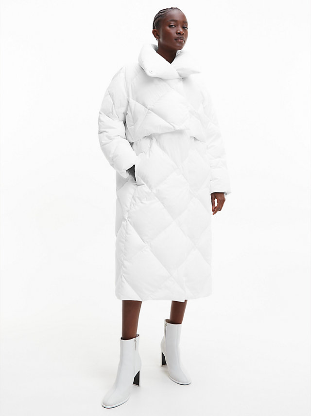 Ecru Convertible Padded Coat undefined women Calvin Klein
