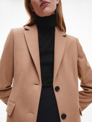 Calvin klein deals camel coat women's