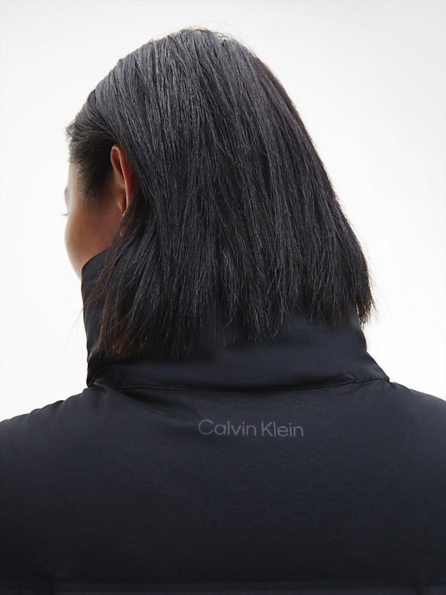 CK BLACK Bezszwowy puchowy bezrękawnik maxi dla Kobiety CALVIN KLEIN