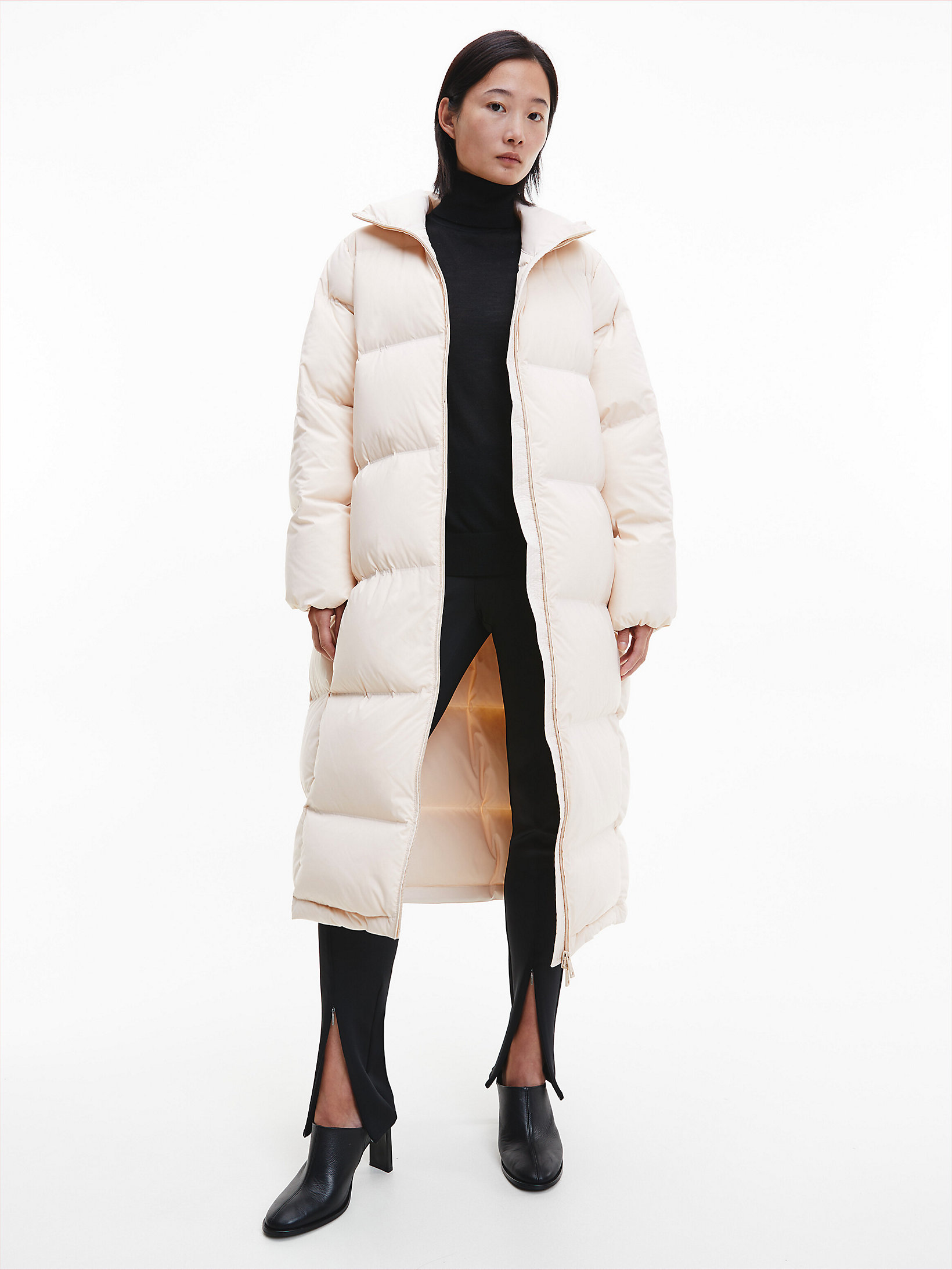 Tuscan Beige Seamless Down Maxi Coat undefined women Calvin Klein