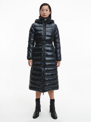  płaszcz maxi z paskiem dla kobiety - calvin klein