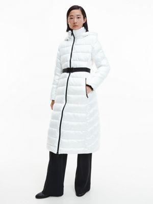  płaszcz maxi z paskiem dla kobiety - calvin klein