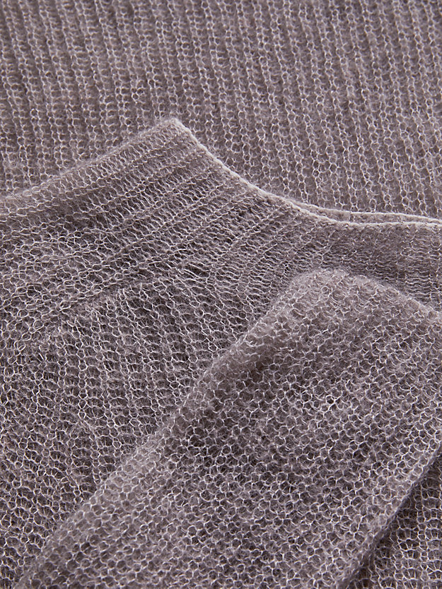 DESERT BROWN Pull semi-transparent en laine mélangée for femmes CALVIN KLEIN