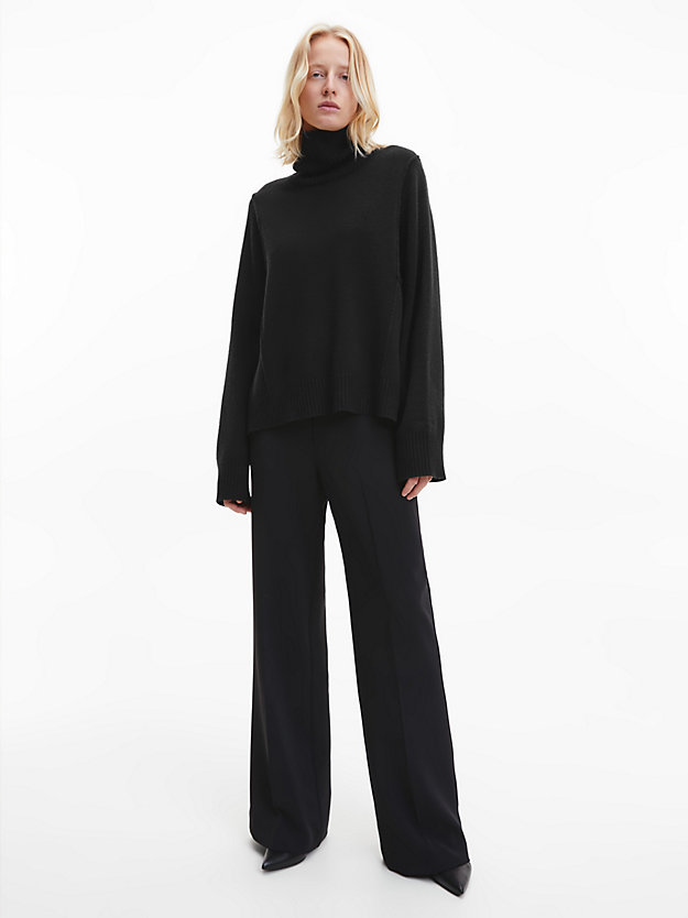 CK BLACK Relaxed Recycled Wool Jumper for women CALVIN KLEIN