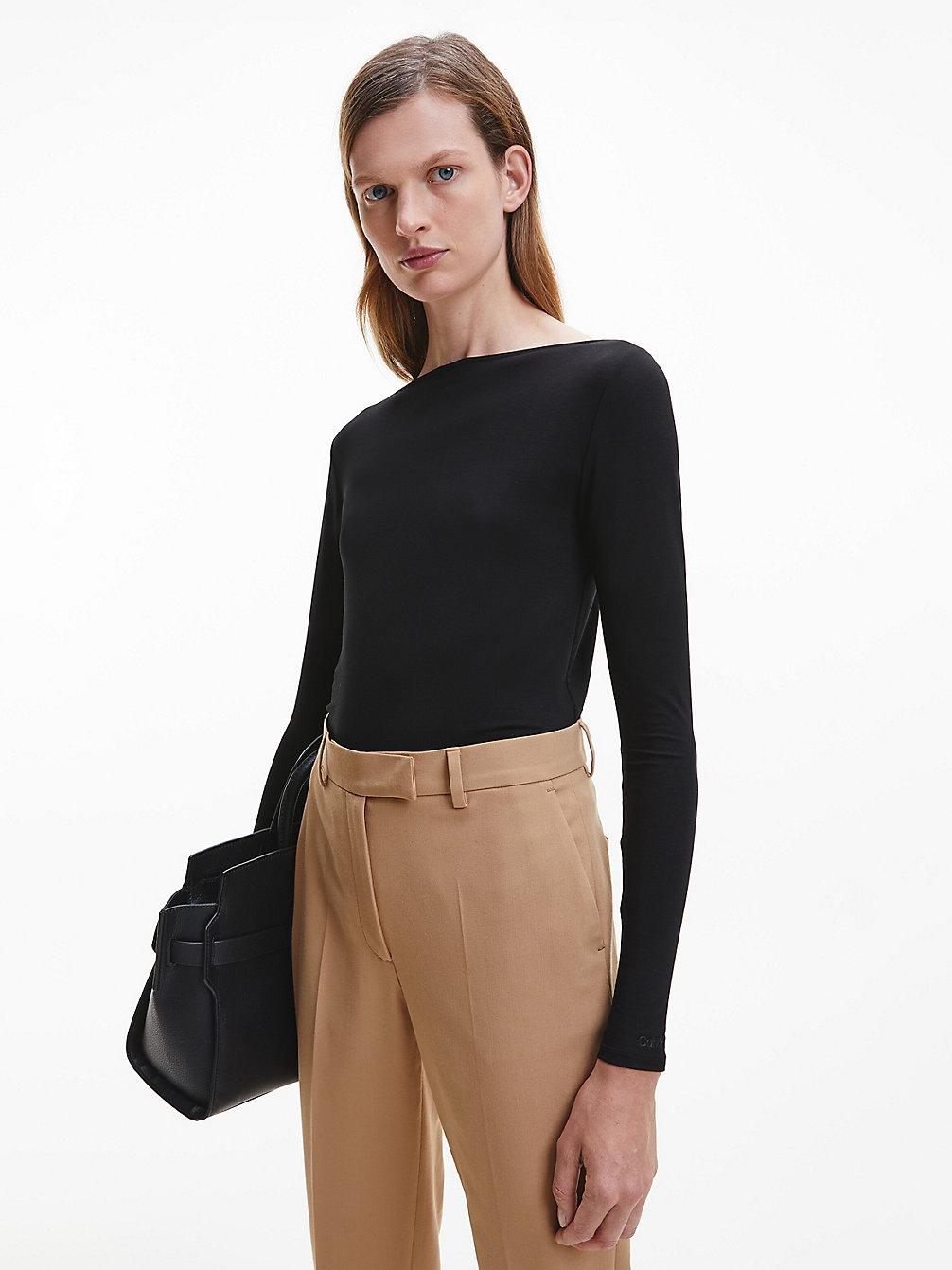 CK BLACK Top Skinny In Jersey Di Lyocell undefined donna Calvin Klein