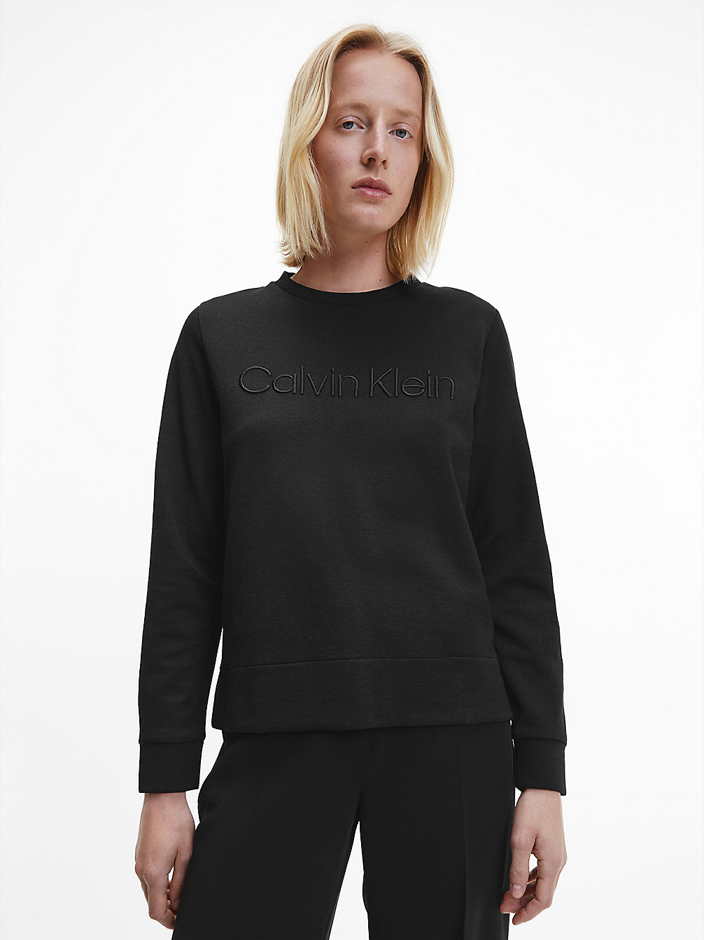 CK BLACK Gestricktes Spacer-Sweatshirt undefined Damen Calvin Klein