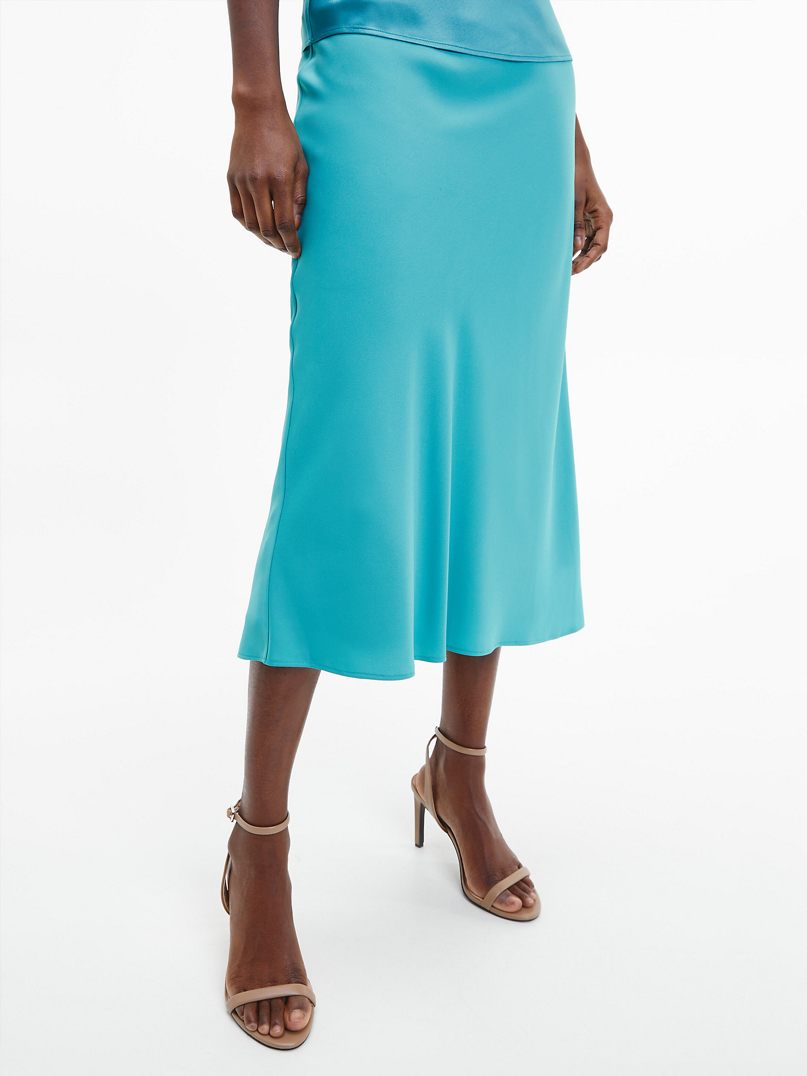 Saltwater Green Recycled Midi Skirt undefined women Calvin Klein