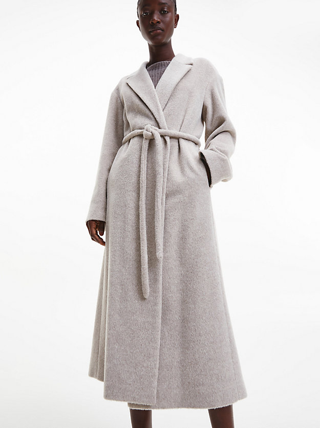 ECRU Alpaca Wrap Coat for women CALVIN KLEIN