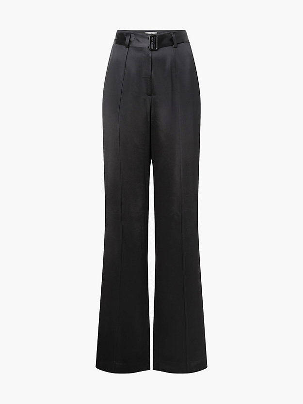 CK BLACK Satynowe spodnie z szerokimi nogawkami dla Kobiety CALVIN KLEIN