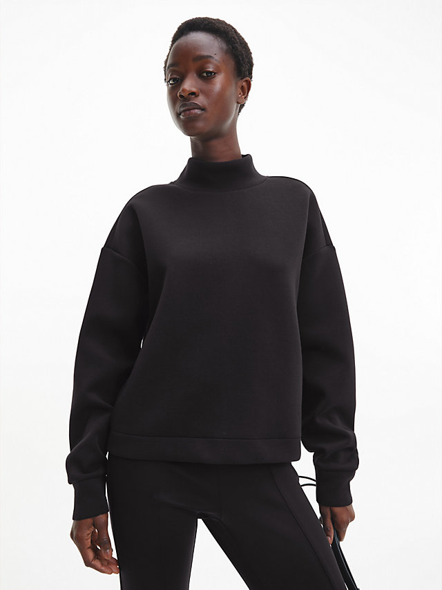 CK Black > Lässiges Sweatshirt Mit Hohem Halsausschnitt > undefined Damen - Calvin Klein