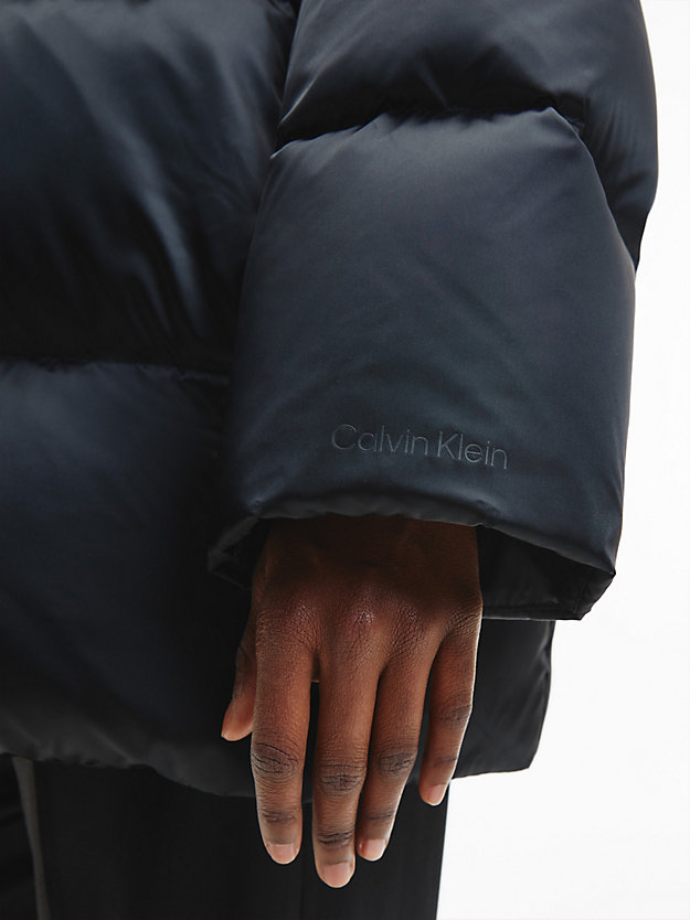 CK BLACK Błyszczący płaszcz puchowy dla Kobiety CALVIN KLEIN