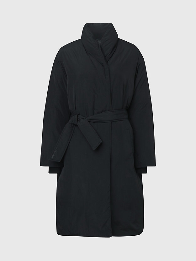 CK BLACK Ocieplany płaszcz kopertowy z przetworzonego nylonu dla Kobiety CALVIN KLEIN