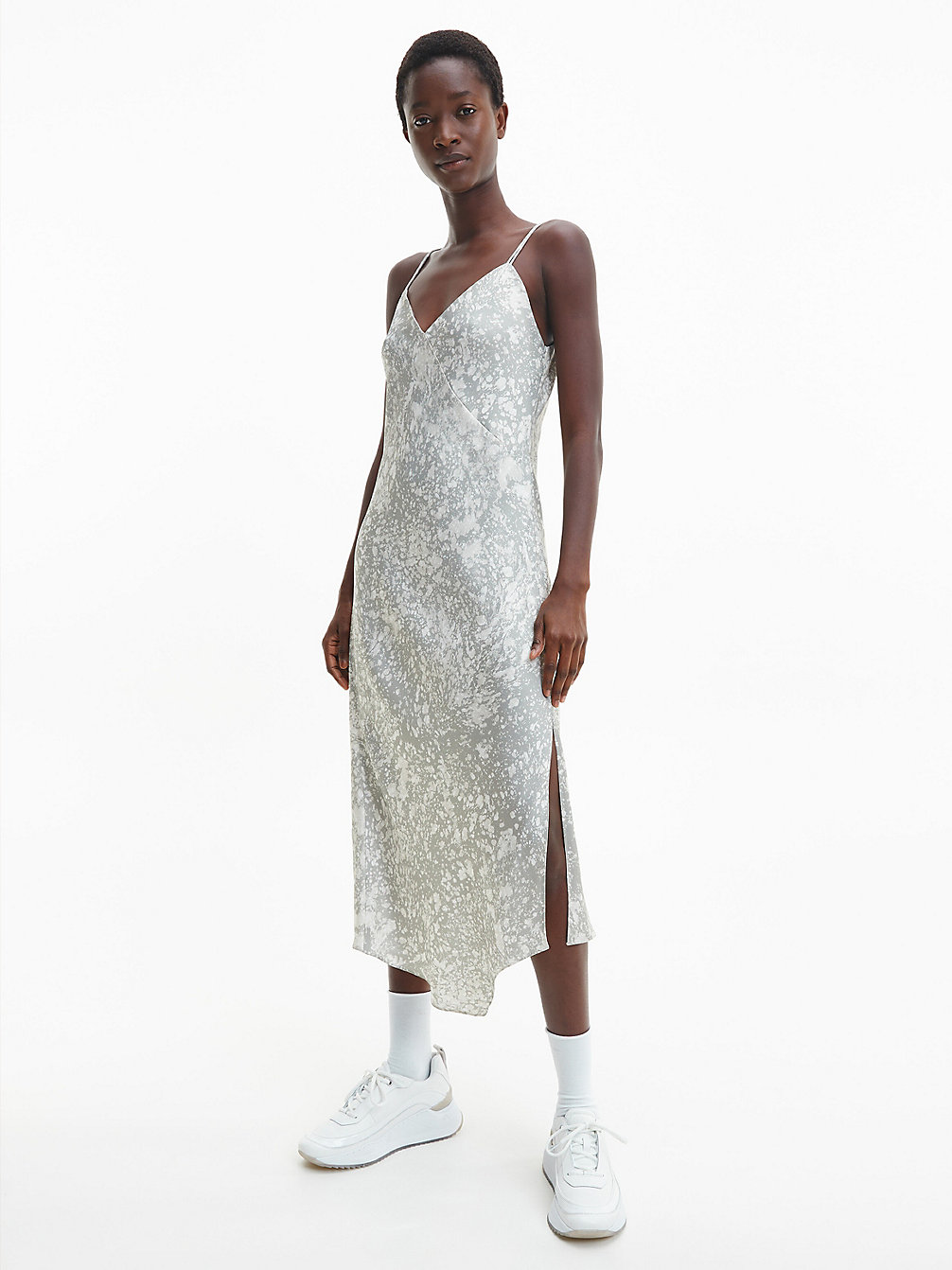 MARBLE PRINT / SENECA ROCK > Облегающее платье-слип с мраморным принтом > undefined Женщины - Calvin Klein
