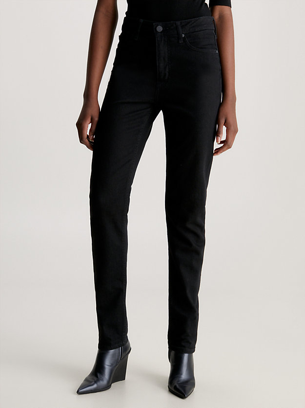 denim black mid rise slim jeans for women calvin klein