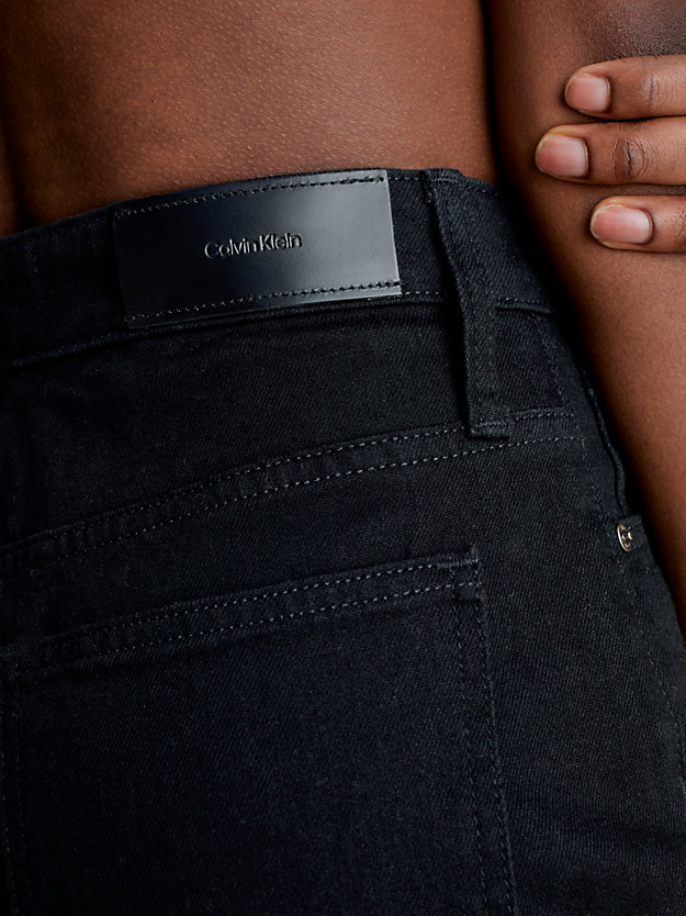denim black high rise straight jeans for women calvin klein