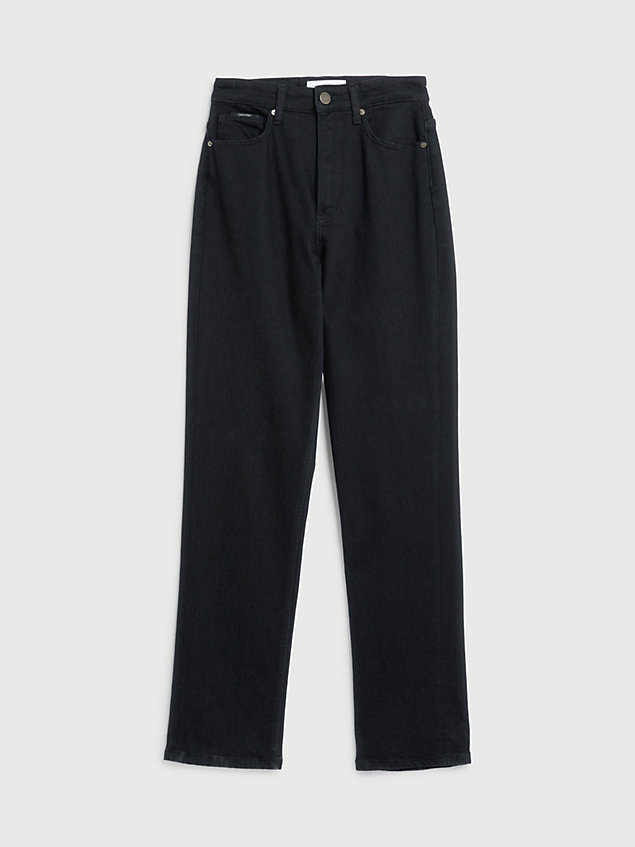 black high rise straight jeans voor dames - calvin klein