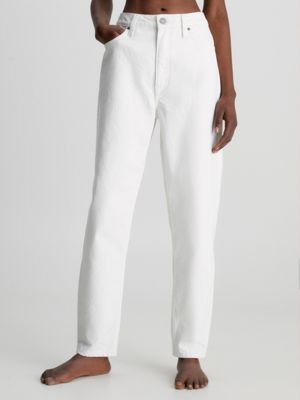 denim high rise tapered jeans für damen - calvin klein