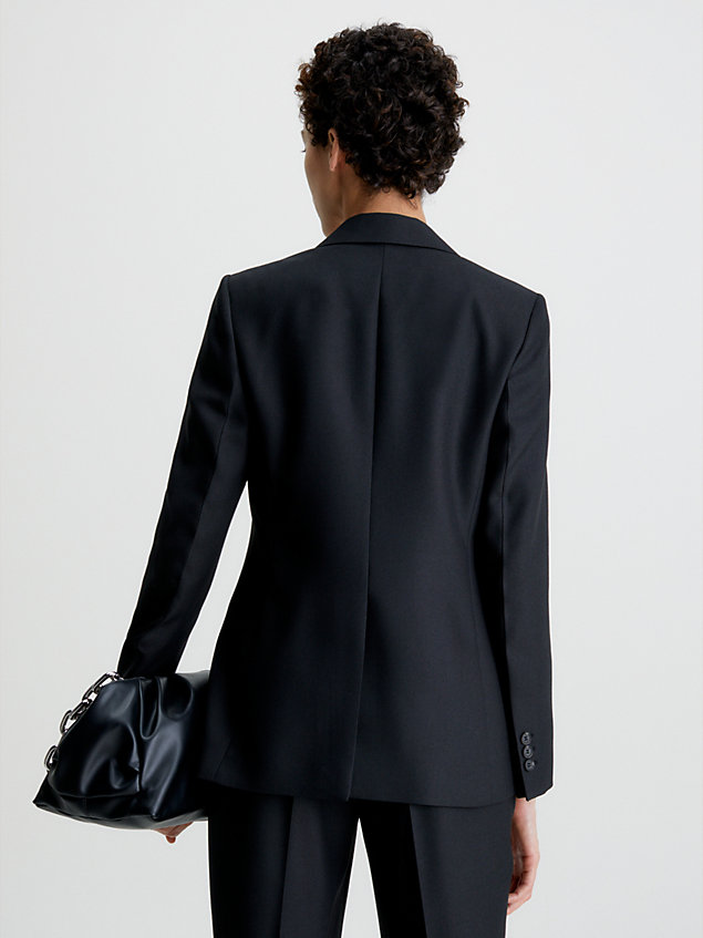 black tailored blazer for women calvin klein