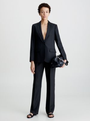 Calvin klein women's black 2024 pantsuit