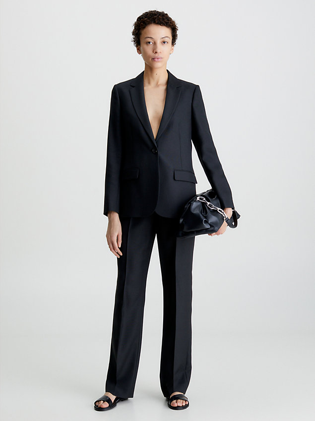 black tailored blazer for women calvin klein