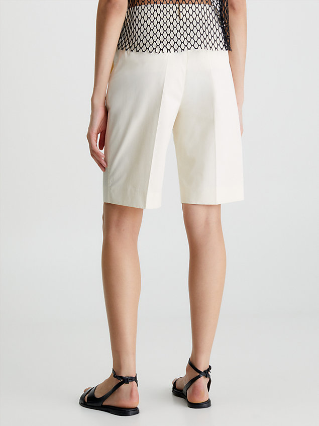 white twill shorts for women calvin klein