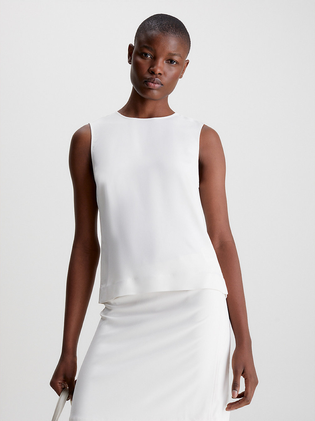 CHALK Recycled Crepe Tank Top undefined women Calvin Klein
