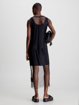 Calvin Klein Jeans Pride Graphic Mesh Racerback Dress In All Over  Print-Multi for Women