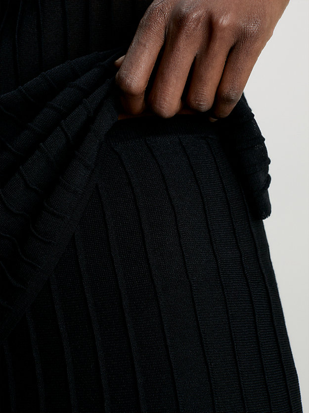 CK BLACK Prześwitująca warstwowa spódnica w poprzeczne prążki dla Kobiety CALVIN KLEIN